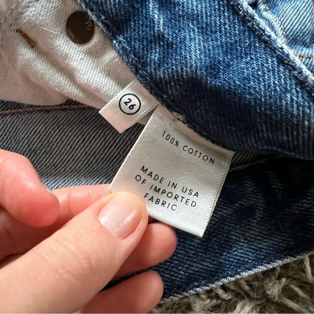 GRLFRND Helena High Rise Distressed Straight Jeans Size 26 - Picture 4 of 10